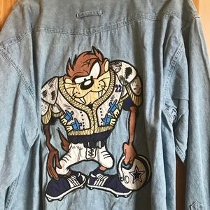Football Toons Dallas Cowboys Denim Button Down.